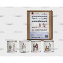 Lot de 4 Bougies parfumées Avent (dans la limite des stocks disponibles)