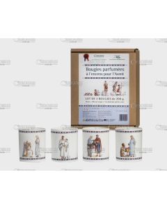 Lot de 4 Bougies parfumées Avent (dans la limite des stocks disponibles)